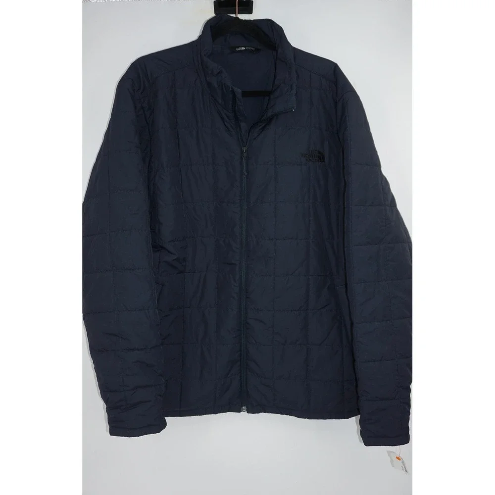 The North Face Jacket Mens XL Blue Quilted Insulated Puffer Lightweight Full Zip
